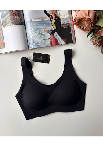 Carla Balensiz Dikişsiz Push-up Invisible Ice-silk Görünmez Süt Siyah
