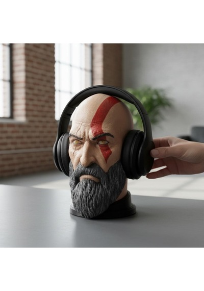 Happy3dworld Sparta Savaşçısı Büst Kulaklık Standı, 3d Baskı Antik Yunan Dekor