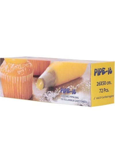 Pastry Planet Pipe It Tek Kullanımlık Krema Torbası 72'li