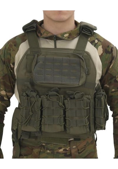 Single Sword Kasırga Tactical Balistik Plaka Takılabilen Açık Cepli Hücum Yeleği Haki