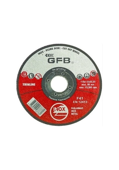 Gfb Metal Kesme Taşı 115 1,6 22,23mm İnox
