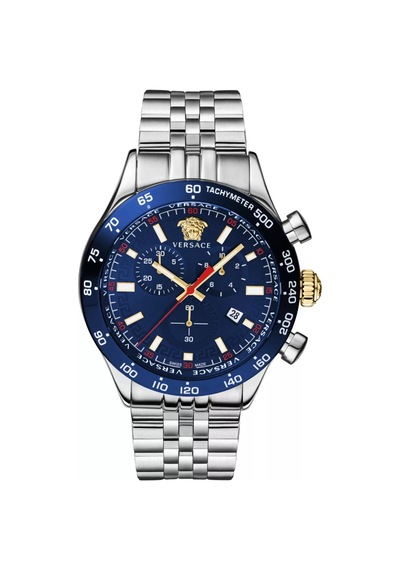 Versace Vrscve2u01024 Hellenyium Chronograph Erkek Kol Saati Metalik Gri