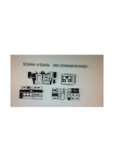 Scanıa R Serısı 2004-2009 50 Parça Torpido Kaplama Renk Piano Black