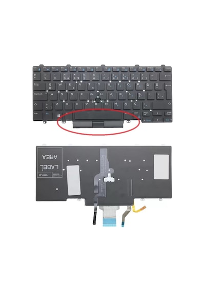 Dell Latitude P73g 7480 Klavye Siyah Tr Işıklı