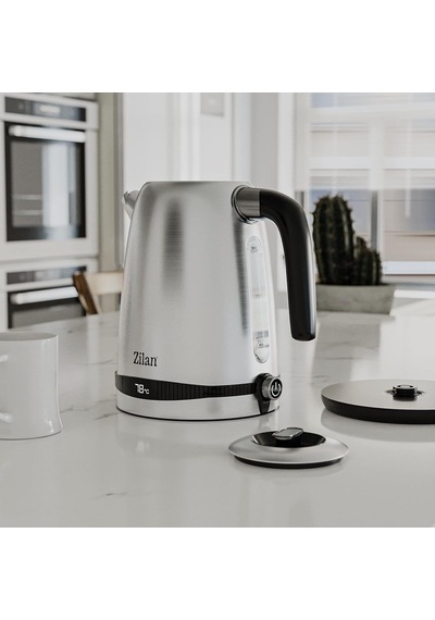 Tr Paslanmaz Çelik Su Isıtıcısı 1,7 Litre %100 Bpa İçermez 2200 Watt Dijital Sıcaklık Göstergesi Sıca