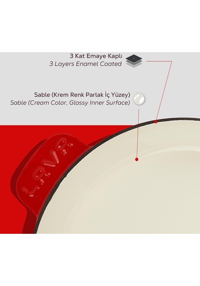Lava Döküm Yuvarlak Kızartma Tavası Döküm Demir Yekpare Saplı Edition Serisi Çap Ø 30cm. 001