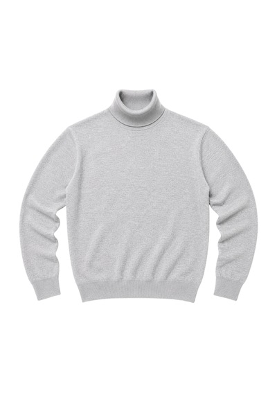 Battalmoda Erkek Büyük Beden Gri Tam Balıkçı Triko Kazak 3xl-4xl-5xl-6xl