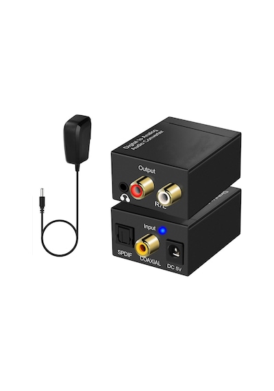 3.5 MM Dijital Analog Ses Dönüştürücü Optik Fiber Toslink Koaksiy