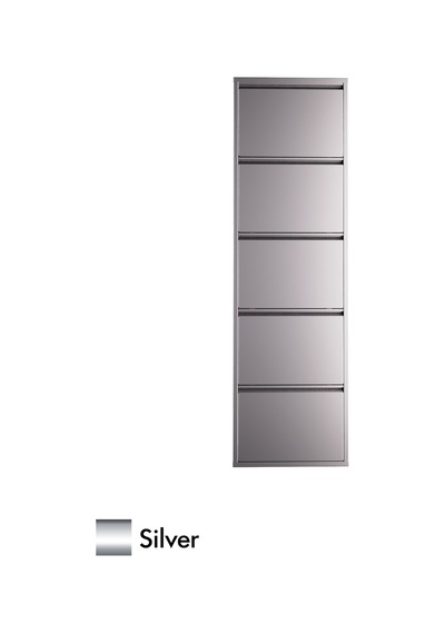 Evdemo 5 Kapaklı Metal Ayakkabılık Silver Evdemo 5 Kapaklı Metal Ayakkabılık Silver