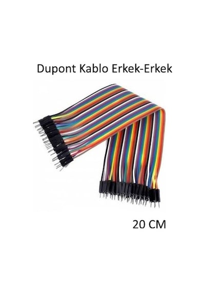 Arduino 20 Cm Erkek Erkek Jumper Dupont Kablo Breadboard Kablo