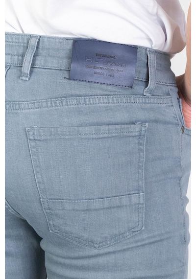 HLT Jeans Erkek Likralı Esnek Mavi Slim Fit Taşlamalı Kot Pantolon -