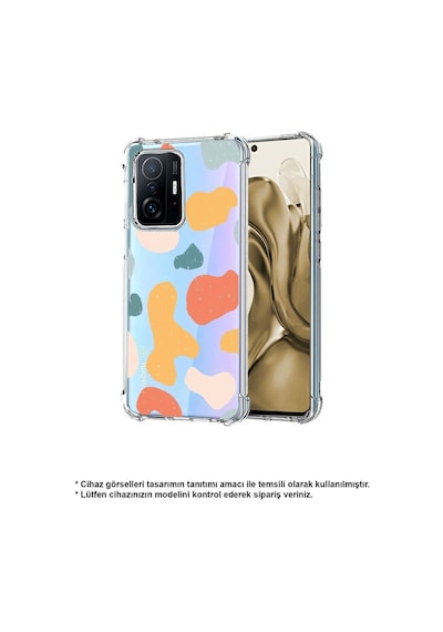 Samsung Galaxy M35 İle Uyumlu Grunge Baskılı Şeffaf Köşe Korumalı Antişok Kılıf