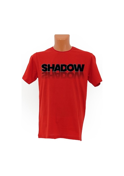 Shadow Baskılı Tişört Kırmızı