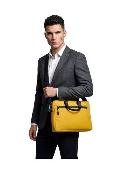 Brandsmiths Mustard Align Laptop Çantası Sarı