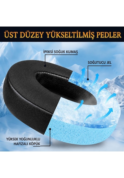 Anker Soundcore Space İçin Q45 İle Uyumlu Soğutucu Jel Kulaklık Yastığı, Hafızalı Köpük Yedek Ped, Serinletici Kumaş/suni Deri Kulaklık Süngeri Q45 Soğutucu Jel - Kumaş