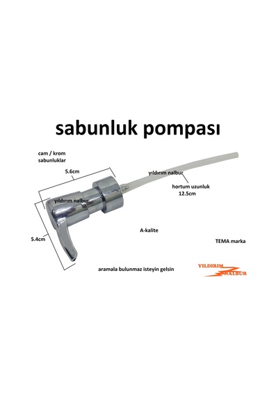 Tema Sıvı Sabunluk Pompası Cam Sabunluk Krom Sabunluk Sıvı Sabun