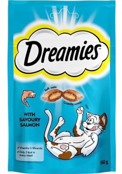 Dreamies Somonlu Kedi Ödül Bisküvisi 6 x 60 G