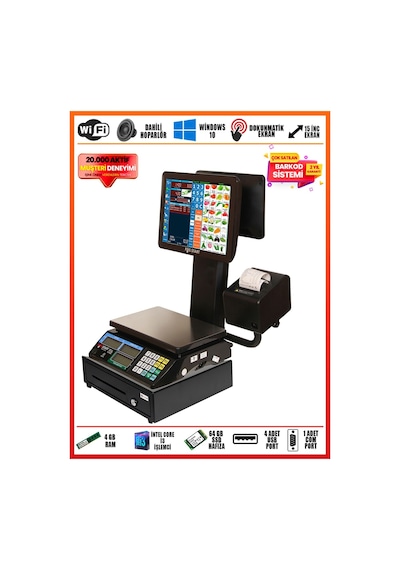 Barkod Sistemi Pos Terazi Prestij Set