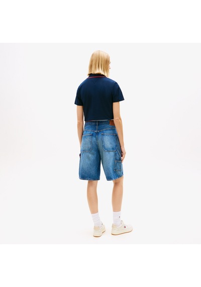 Tommy Hilfiger Cropped Short Sleeve Kadın Lacivert Polo Dw0dw21363 2800284
