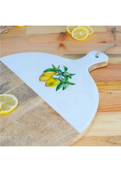 Bambum Kangura Limon Yuvarlak Kesme Tahtası Küçük Renkli