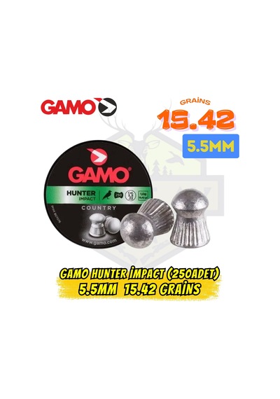 Gamo Hunter Impact 5.5mm Havalı Outdoor Ekipman Saçması 250 Ade Çok Renkli