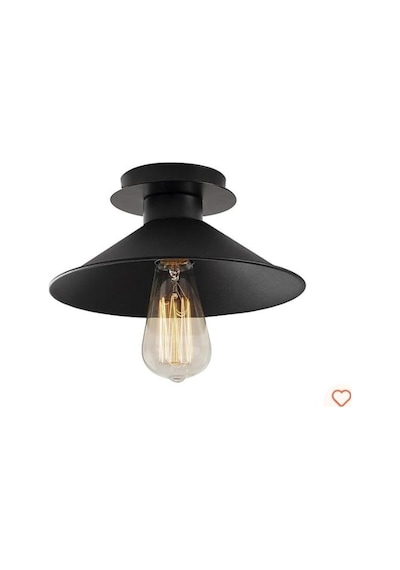 Mylights Retro Rustik Siyah Tavan Avize 23Cm Plofonyer Aviz