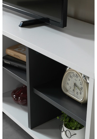 3612 Şile Metal Ayaklı Metal Kulplu 160 Cm Tv Ünitesi - Beyaz Beyaz