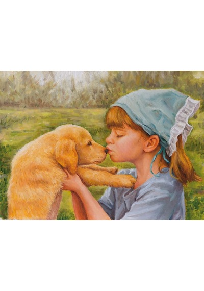 Nova Puzzle 1000 Parça Köpek Ve Küçük Kızın Sevgisi