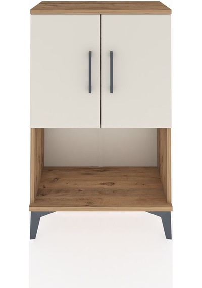 Arges Komodin 2 Raflı 2 Kapaklı 60x30x96 Çam-aytaşı Atlas Çam