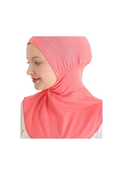 Modish Group Kadın Boyunluklu Hijab Tesettür Pratik Spor Bone - Sarı Pembe
