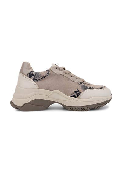 Tamer Tanca Kadın Hakiki Deri Bej Süet Sneakers & Spor Ayakkabı 154 3382 Bn Ayk Sk25-26 Bej Suet Bej