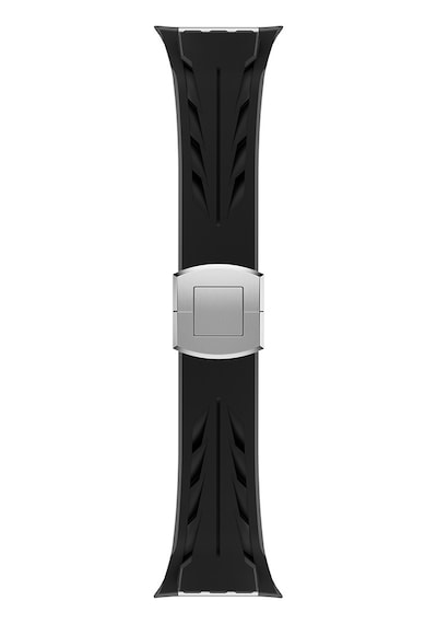 Apple Uyumlu Watch  44mm Krd-127 Metal Tokalı Silikon Kordon-beyaz