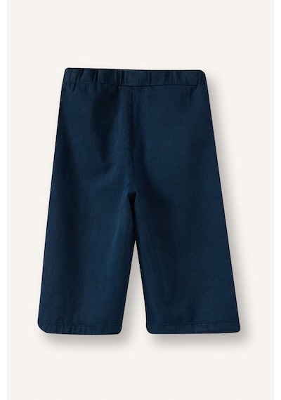 Defacto Wıde Leg Nakışlı Geniş Paça Gabardin Pantolon Kız Bebek H4729a526smnv147 Lacivert-nv147