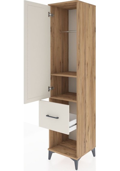 Hyperion Dolap 2 Raflı Tek Çekmeceli Tek Askılı 44x44x195 Çam-aytaşı Atlas Çam
