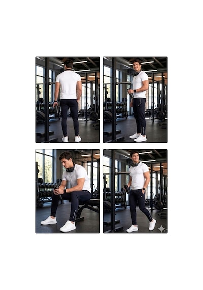 Erkek Koyu Lacivert Slimfit Eşofman Altı