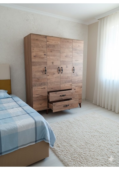 Koru 4 Kapaklı Dolap Gardırop - Çam M1