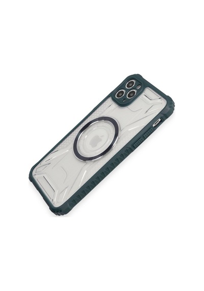 Apple iPhone Uyumlu 11 Pro Max Kılıf Prag Magneticsafe Kapak - Koyu Yeşil Bz8683140585136