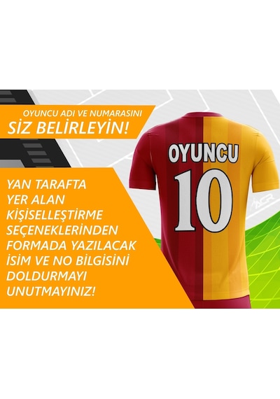 Acr Giyim Kişiye Özel Futbol Forması - Dizayn : Sarı - Kırmızı Çok Renkli