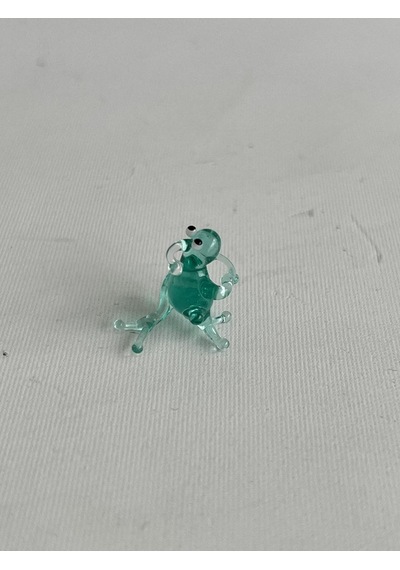 El Yapımı Mini Murano Cam Kurbağa Biblo A111-04