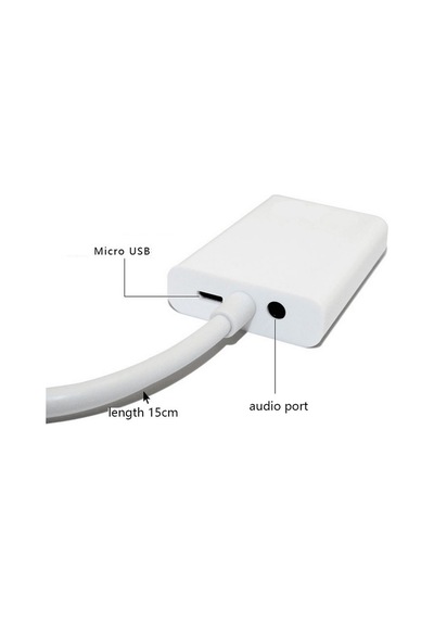 Hdmi To Vga Kablo Çevirici Dönüştürücü Ses Uydu Ps3 4305P Monitör
