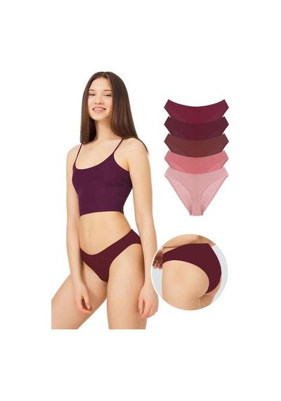 Cottonhill Pamuklu Kadın Bikini Külot 5'li Paket-2 Çok Renkli 2