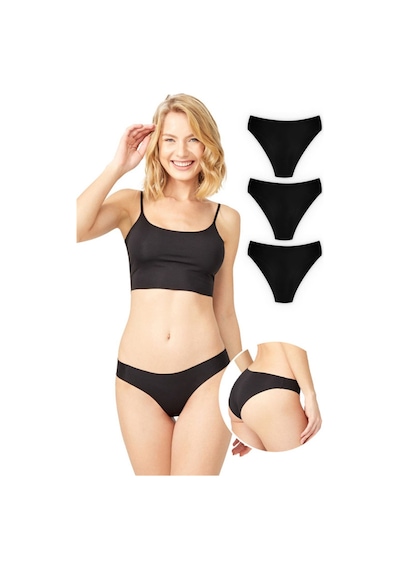 Cottonhill Basic İz Yapmayan Lazer Kesim Kadın Bikini Külot 3'lü Paket - 6 Çok Renkli 5 Çok Renkli