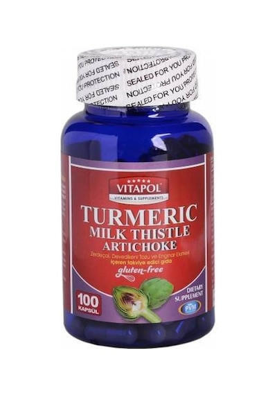 Vitapol Turmeric Milk Thistle Artichoke 100   Kapsül