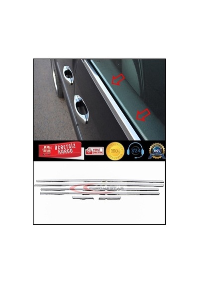 Volvo S40 Krom Cam Çıtası Takımı 2005-2012 6prç Paslanmaz Çelik