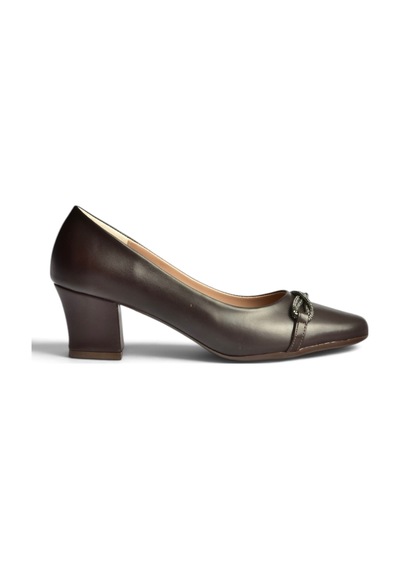 Fox Shoes Z820851009 Kahverengi Kalın Topuklu Kadın Ayakkabı
