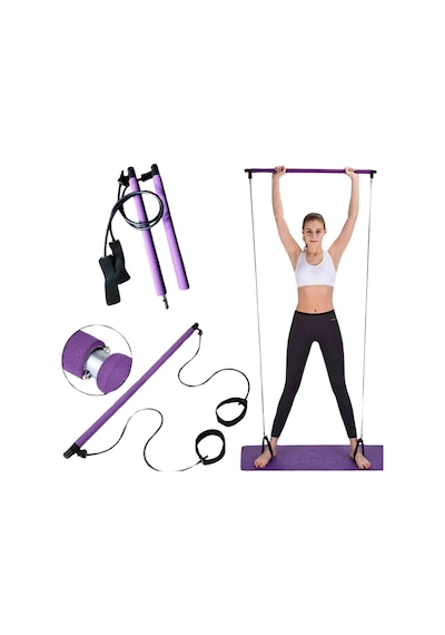 Buffer Jimnastik Çubuğu Plates Barı Taşınabilir Spor Ve Egzersiz Aleti Mor