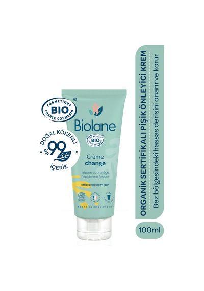 %99 Doğal İçerikli Organik Bebek Pişik Önleyici Koruyucu Nemlendirici Bakım Kremi 100ml