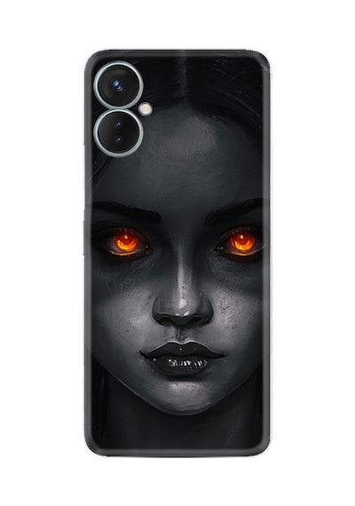 Tecno Spark 9 Pro Kılıf Resimli Desenli Silikon Platinium Series Dark Woman 1887
