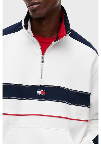 Tommy Jeans Pamuk Regular Fit Yarım Fermuarlı Dik Yaka Sweat Erkek Sweat Dm0dm23244 Ybl Beyaz Tommy Jeans Pamuk Regular Fit Yarım Fermuarlı Dik Yaka Sweat Erkek Sweat Dm0dm23244 Ybl Beyaz