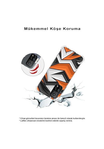 Samsung Galaxy Uyumlu M33 Köşe Korumalı Antişok Kapak Grafiti Tasarımlı Şeffaf Kılıf